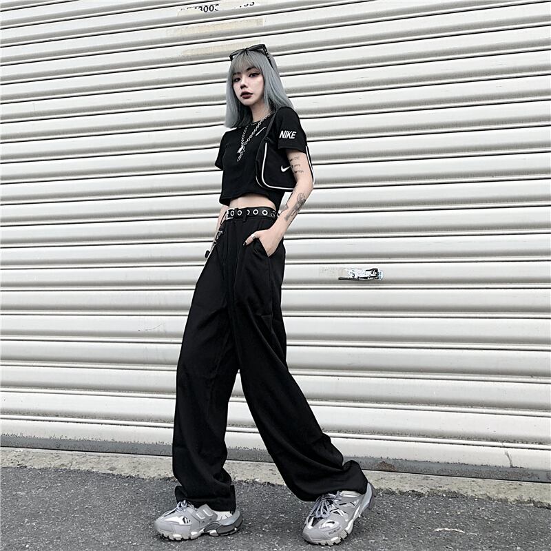ワイドレッグパンツ レディース夏服韓国ファッショントレンド