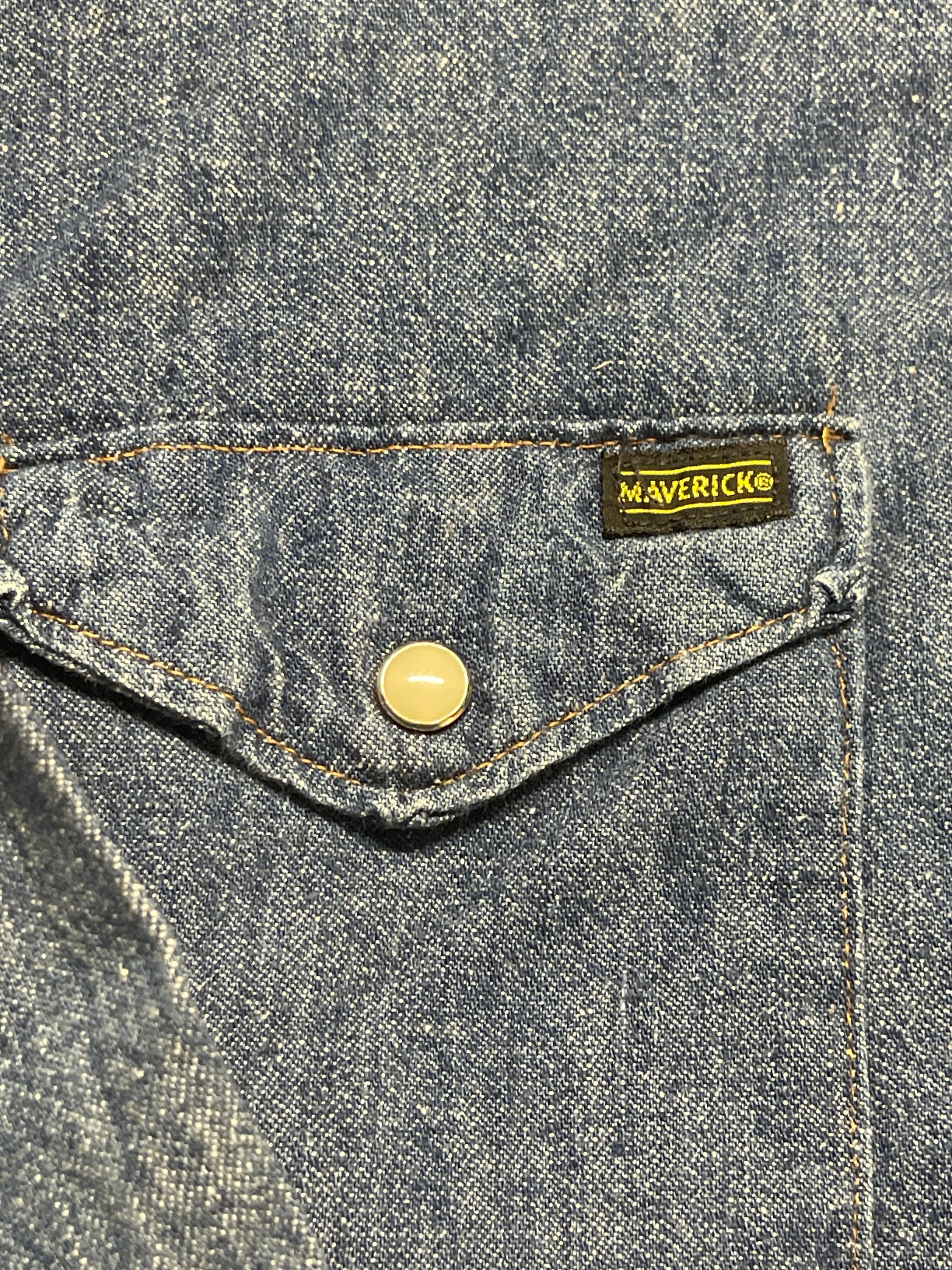 2562 70s M MAVERICK BLUE BELL DENIM WESTERN SHIRTS ヴィンテージ