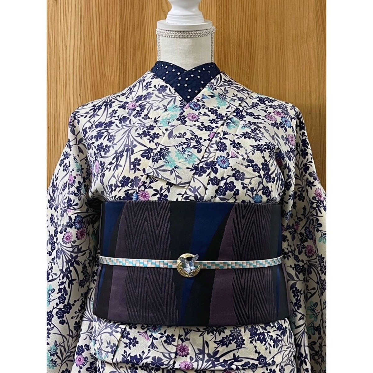 新品】型染め風草花模様の洗える単衣小紋着物 | 今昔きもの楸堂