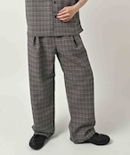 ATELANE Check tweed tuck pants (BRN) 26A-18160