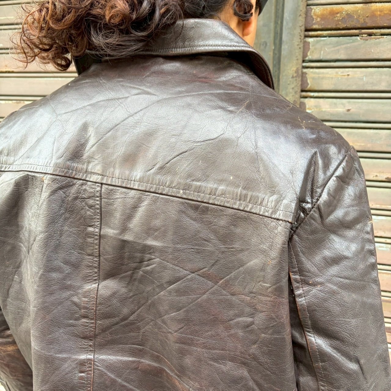 50s チェコスロバキア製 レザージャケット ユーロ ヴィンテージ M