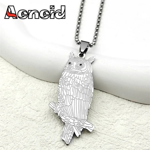 ペンダント  動物 アニマル ステンレス フクロウ シルバー チェーン ハート ビーズ 車 鳥 レディース メンズ