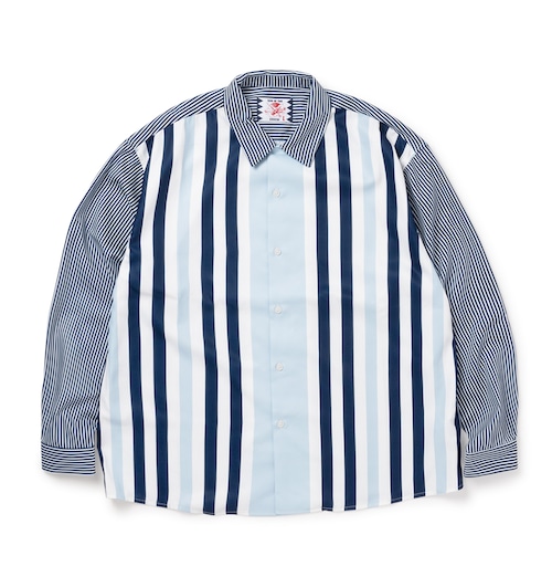 【SON OF THE CHEESE】Original stripe Shirt(BLUE)＜国内送料無料＞