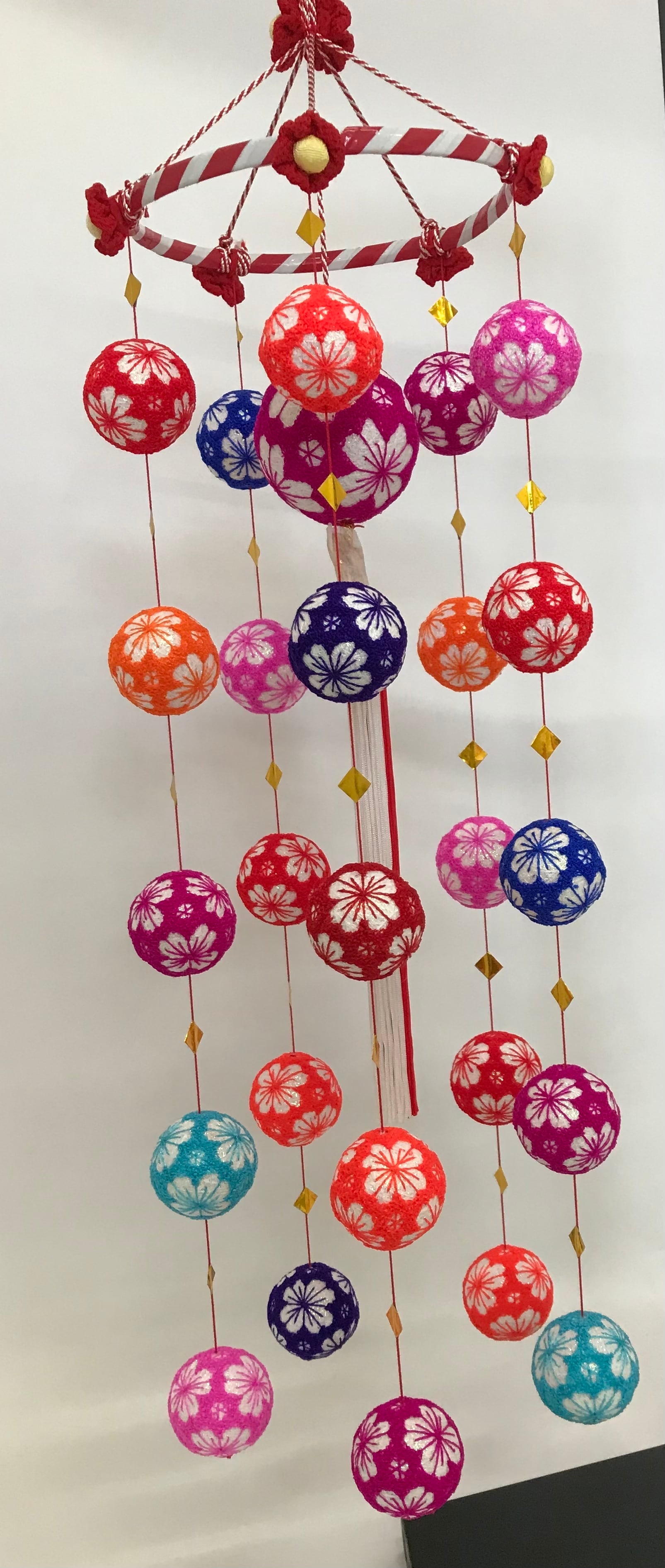 つるし飾りミニ 「柳川まり 梅の花」 J.M様 ハンドメイド | ハラダ
