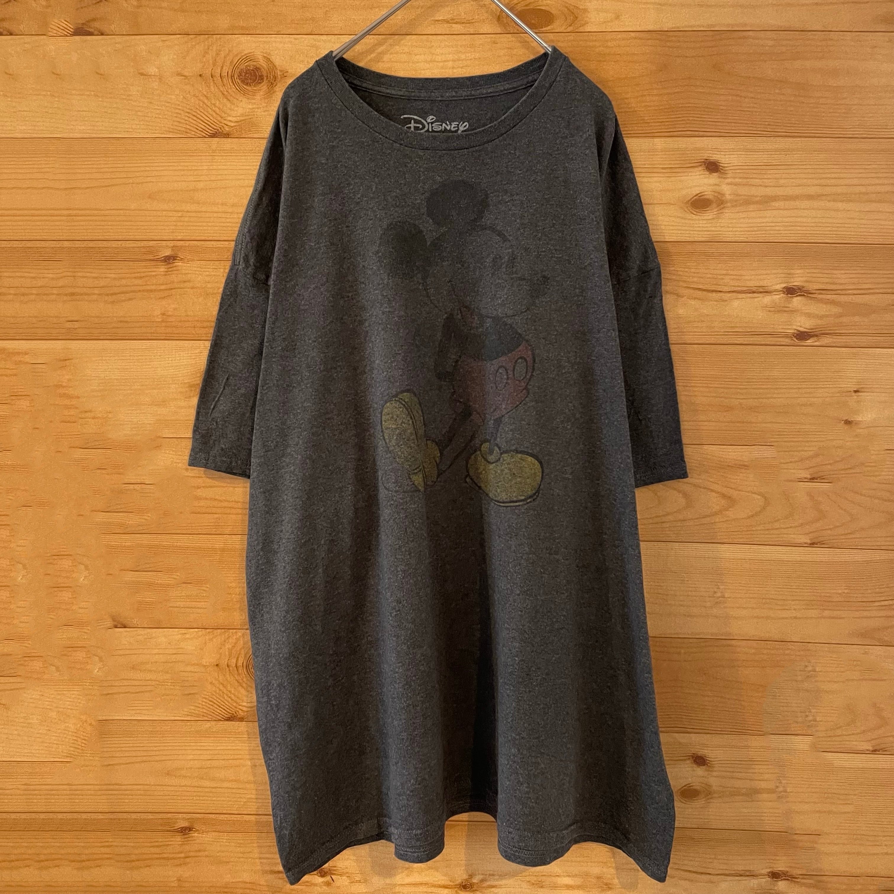 Disney】ミッキーマウス プリント Tシャツ XXL ビッグサイズ 大きい