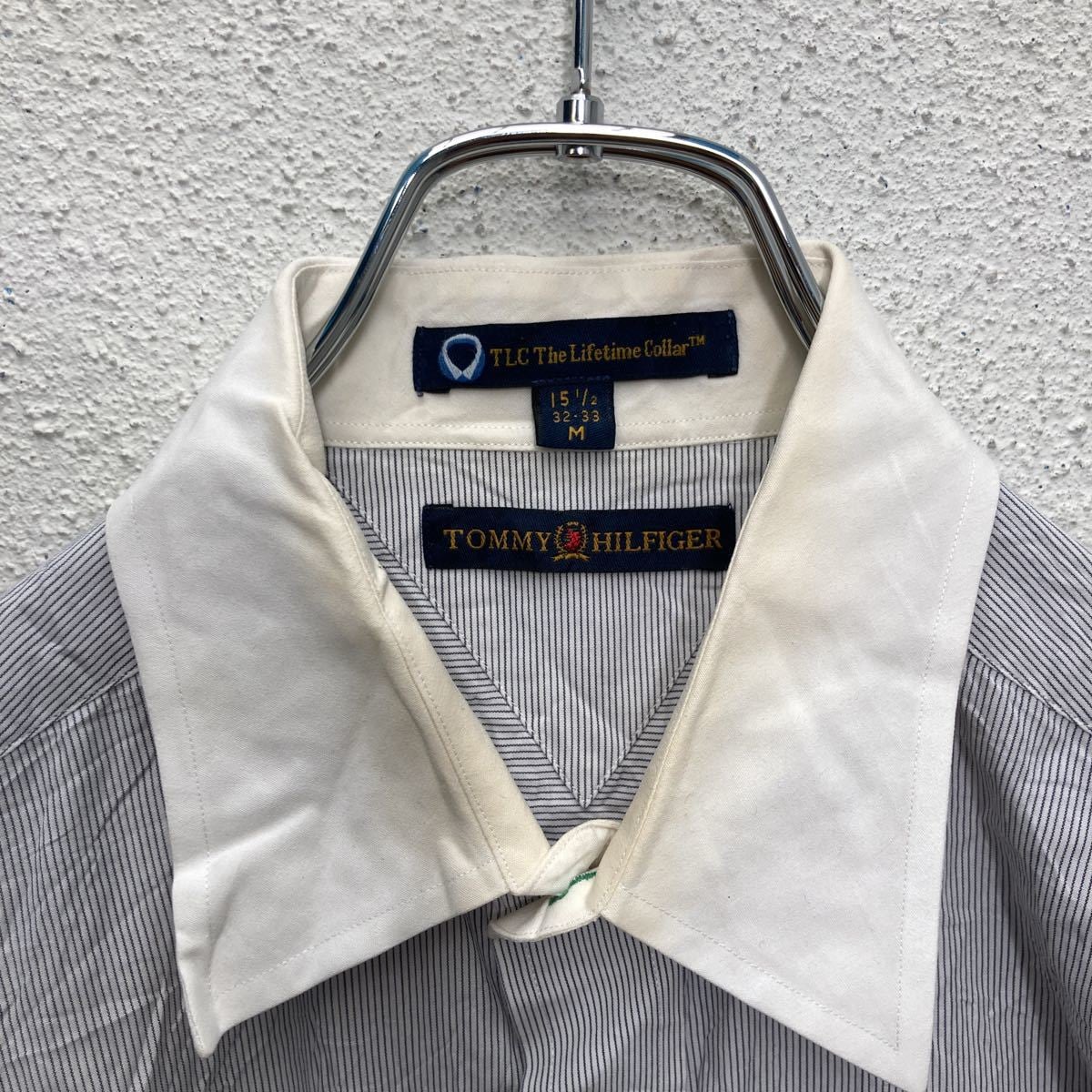 TOMMY HILFIGER 長袖 ストライプシャツ Mサイズ トミーヒルフィガー