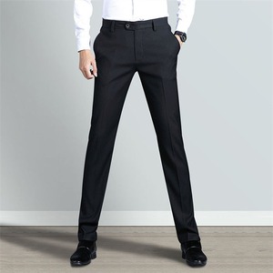 スラックス パンツ ビジネスパンツ メンズ 4色 29-38size ロングパンツ スリム ストレッチ スーツパンツ 24zm207