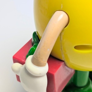 ☆ VINTAGE 90' JUNK ☆【 m&m's  ( エムアンドエムズ ) 】Christmas Santa's Lil' Elf・Yellow・Dispenser / クリスマス サンタズ リル エルフ・イエロー・ディスペンサー 〚アメリカン雑貨 アメトイ〛