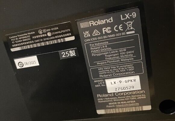 ★89174【電子ピアノ】ROLAND 　LX9GPKR　25年製 ☆89174【電子ピアノ】ROLAND LX9GPKR 25年製 | リユース専門店エプコ