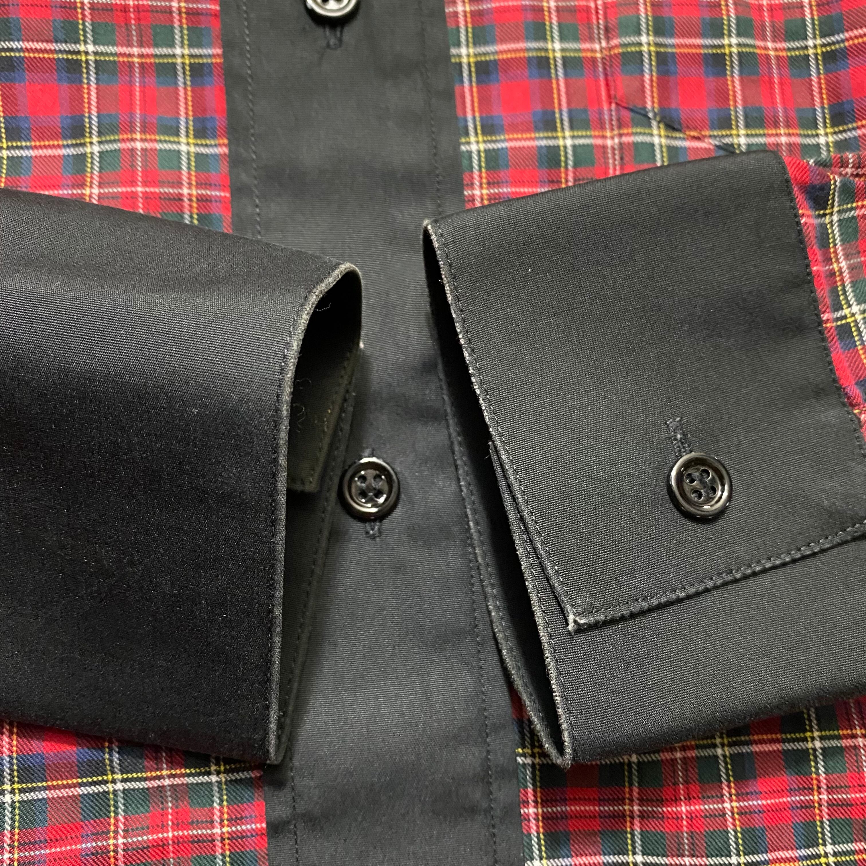 2005AW DIOR HOMME check pattern cleric shirt | NOIR ONLINE