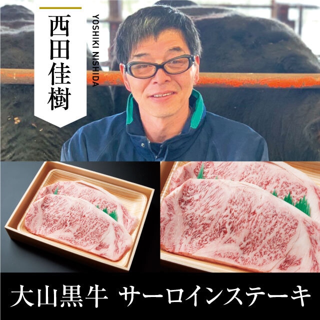 送料無料  西田畜産 大山黒牛 上モモ塊ブロック 600g（300g×2）