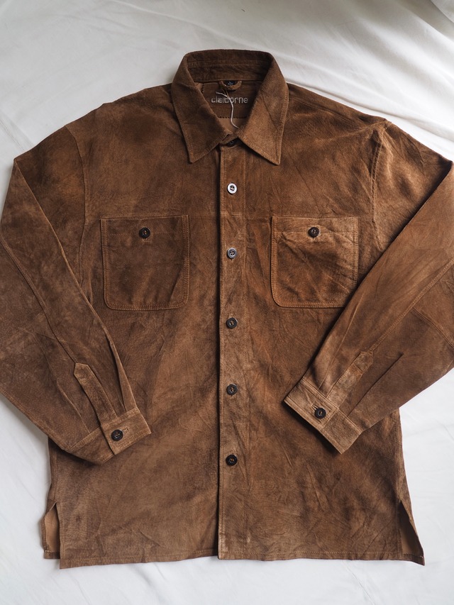 1990’s CLAIBORNE Lether Shirt Jacket／L
