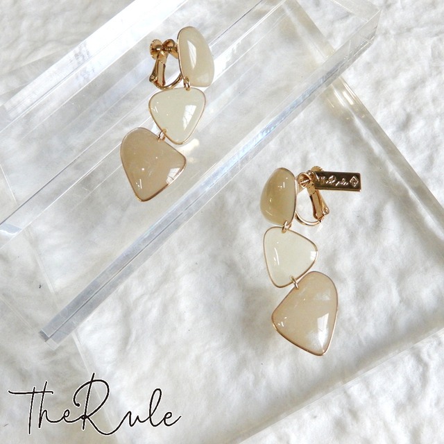 Calcite many parts earring　75-0110