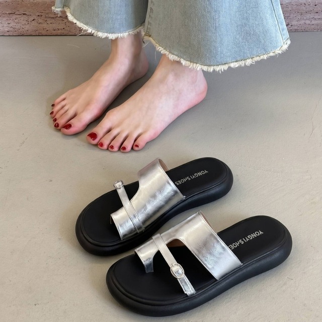 buckle thong sandals　バックルトングサンダル　J1919