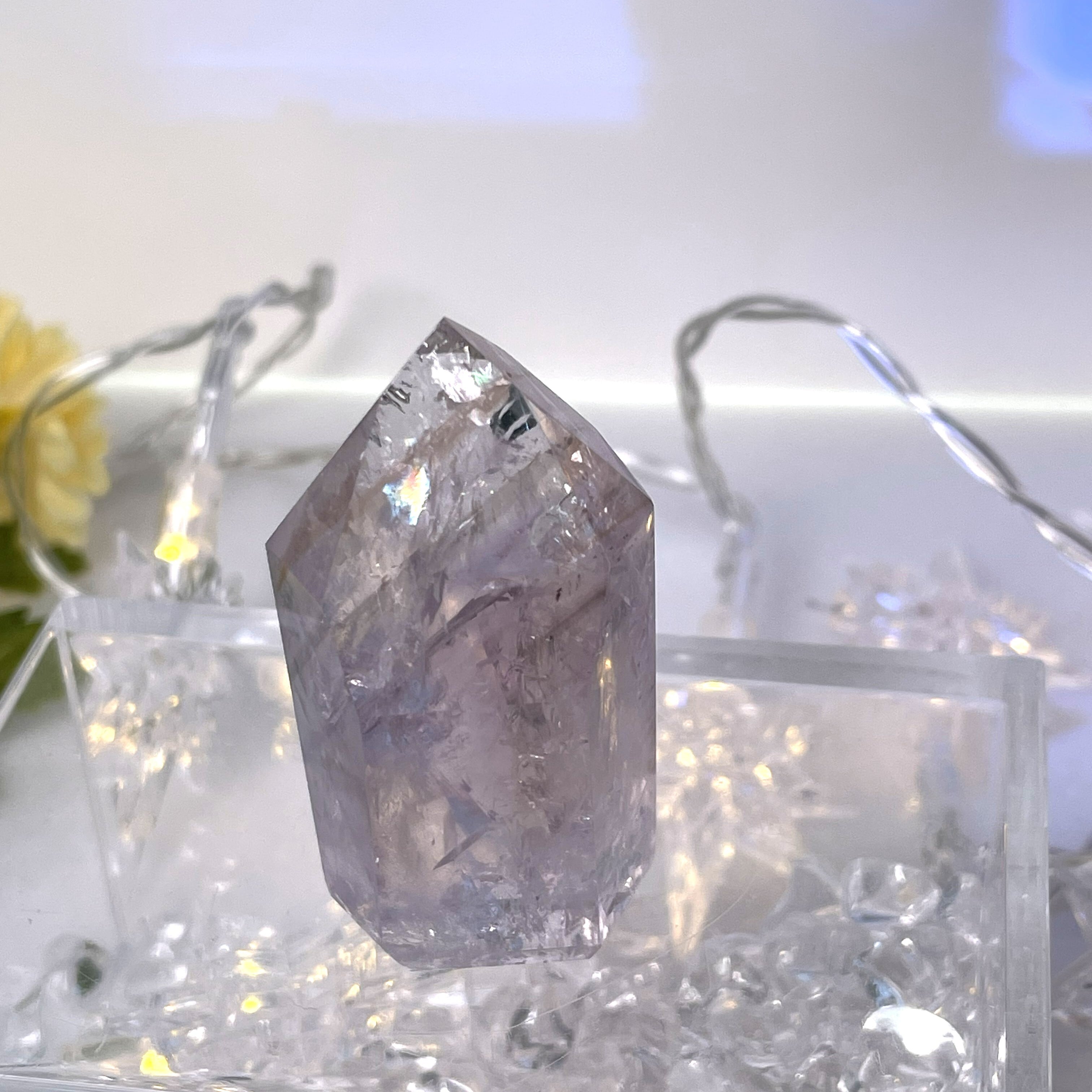 【魂の記憶を照らし、使命を目覚めさせる黄金の光】発光ゴールデンファントムアメシスト　ポリッシュポイント G6_2