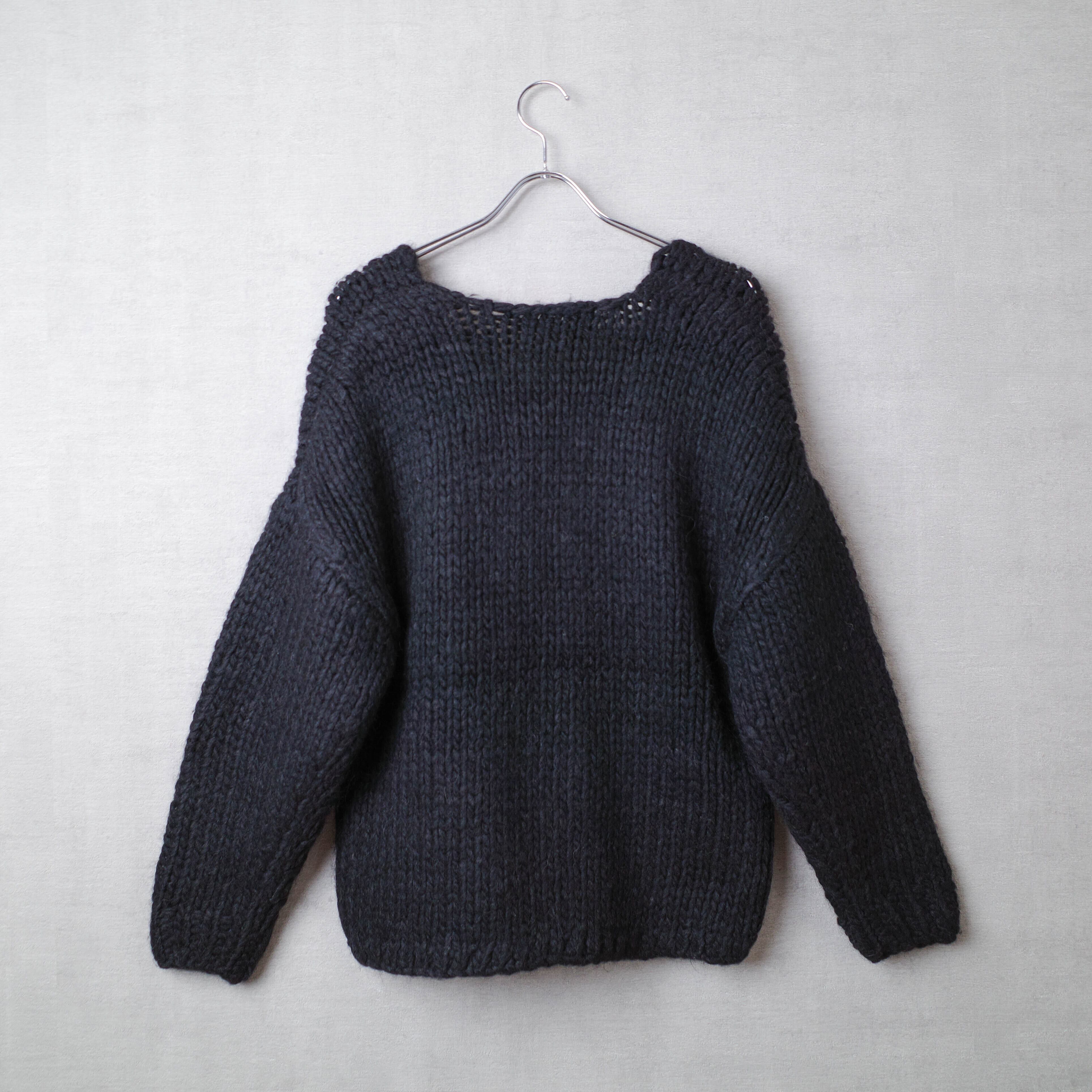 [NEW] LI HUA(ﾘｰﾌｧ)	LOW GAGE KNIT PULLOVER EOM-7719-B