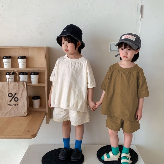 【BABY&KID】夏新作シンプルセットアップ