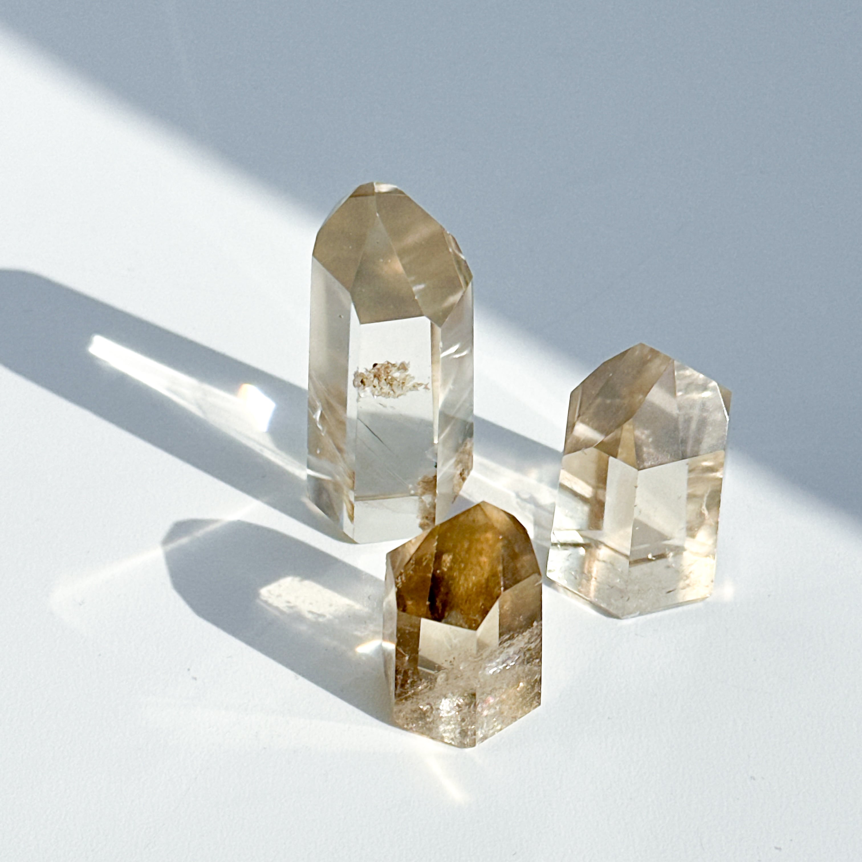 シトリン（黄水晶） タワー3個set 04◇ Citrine ◇ 天然石・鉱物