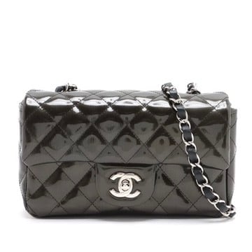 Extremely Rare ◇ CHANEL Mini Matelassé 20 Patent Leather Single Flap Single Chain Bag - Patent Leather Shoulder Bag