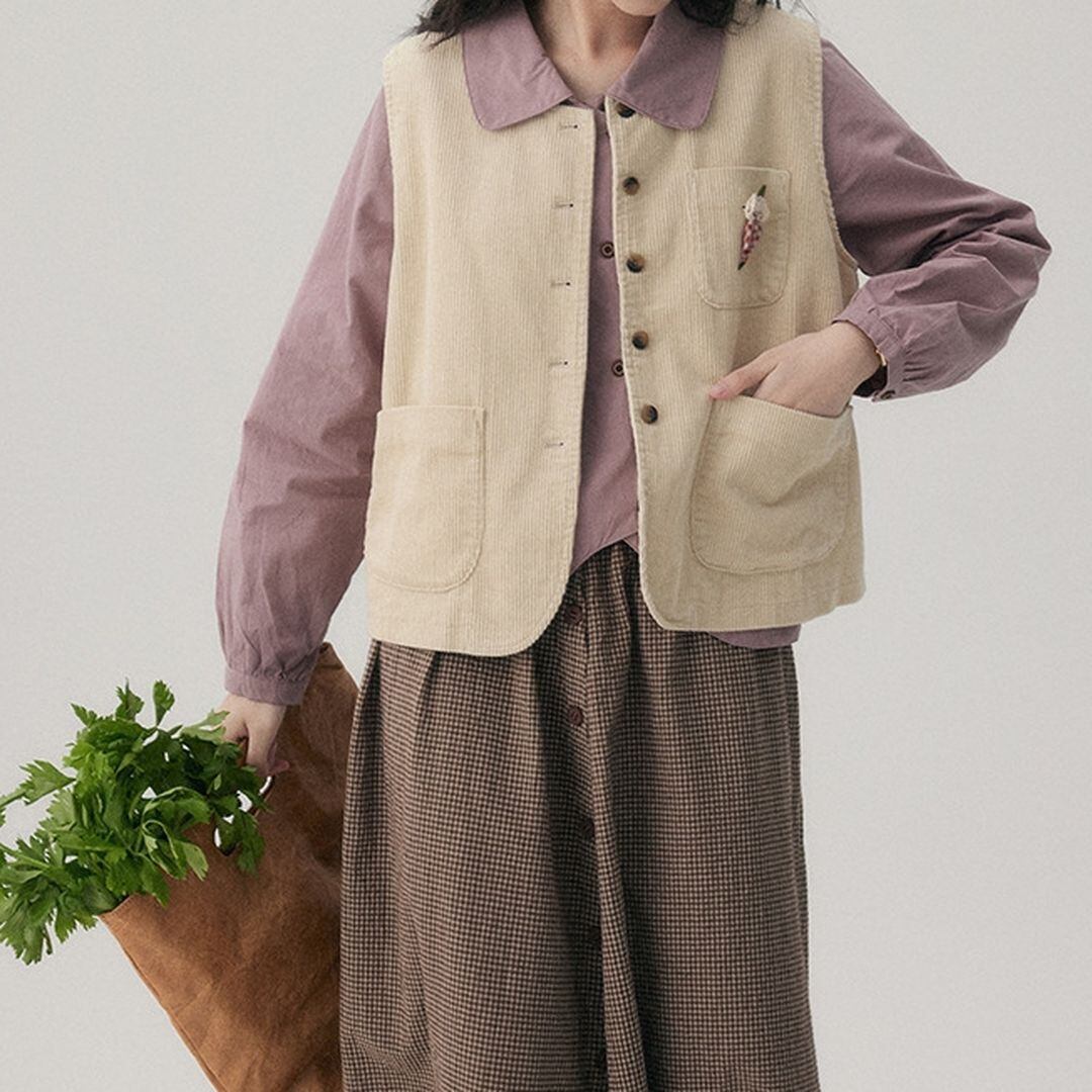 コーデュロイ ベスト 2col M 11393 | Raglana