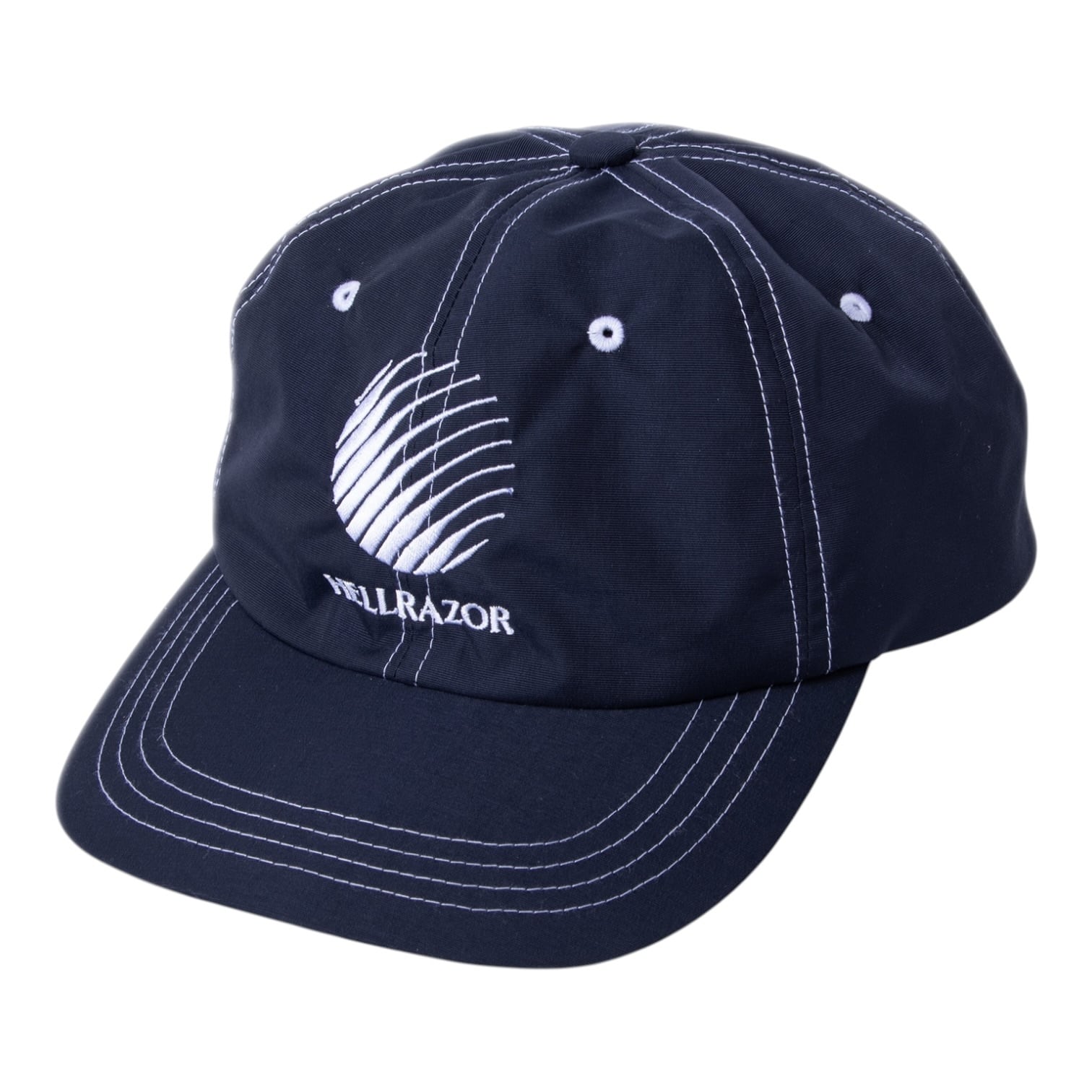 【HELLRAZOR】BIG LOGO NYLON 6PANEL CAP(NAVY)〈国内送料無料〉