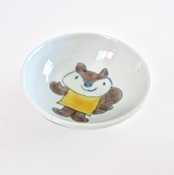 村田菜穂美作　子供用めし碗　「こりすちゃん」［2104130000102］
