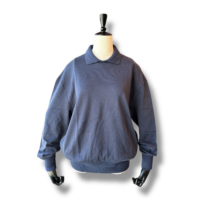 ”Women's Jersey Polo Pull Over-Navy【IKITSUKE】ジャージーポロプルオーバー イキツケ