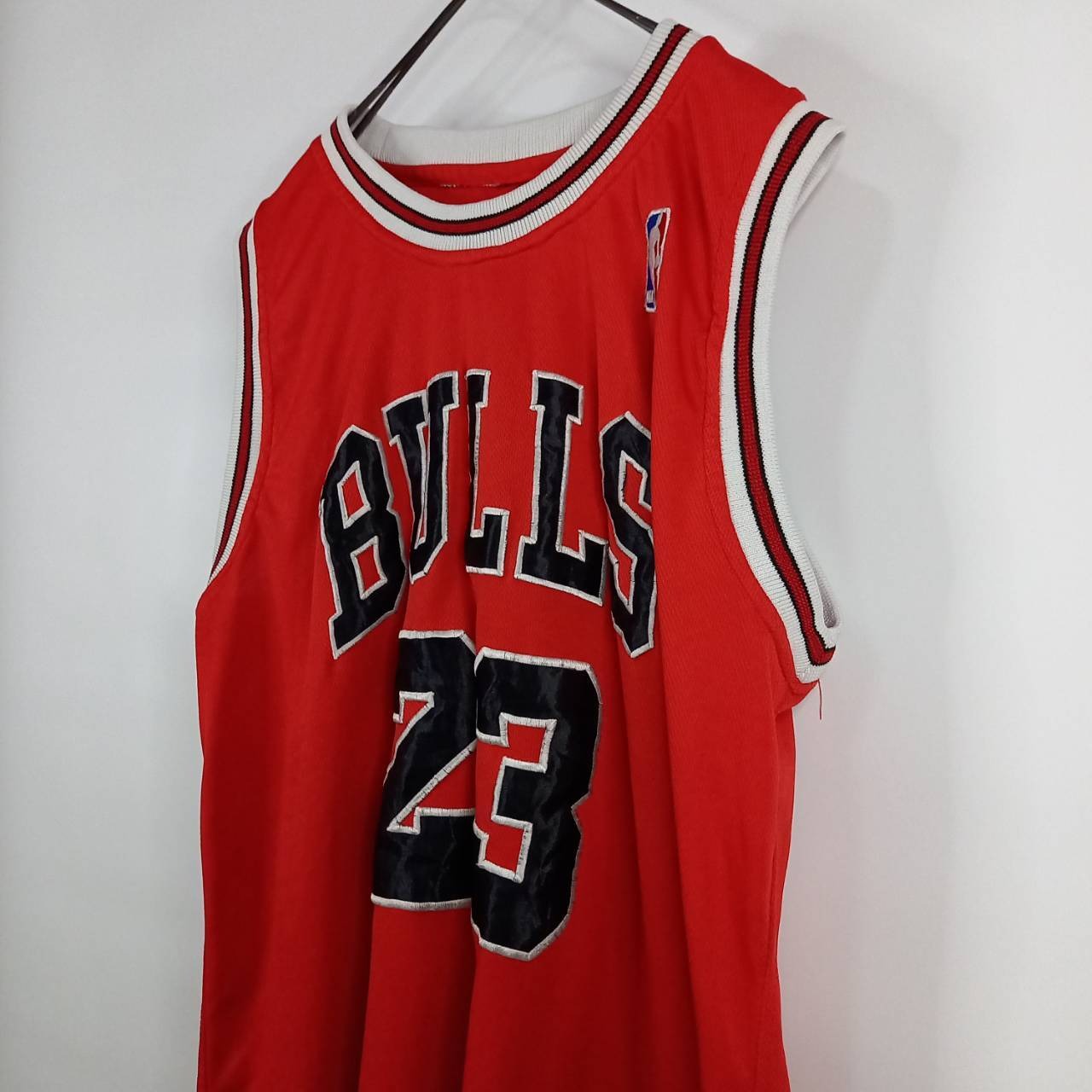 アディダス　NBA　タンクトップ　シカゴブルズ　ジョーダン　USA　刺繍　レッド　M