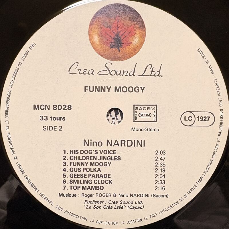 Nino Nardini (& Roger Roger) / Funny Moogy | SONOTA records