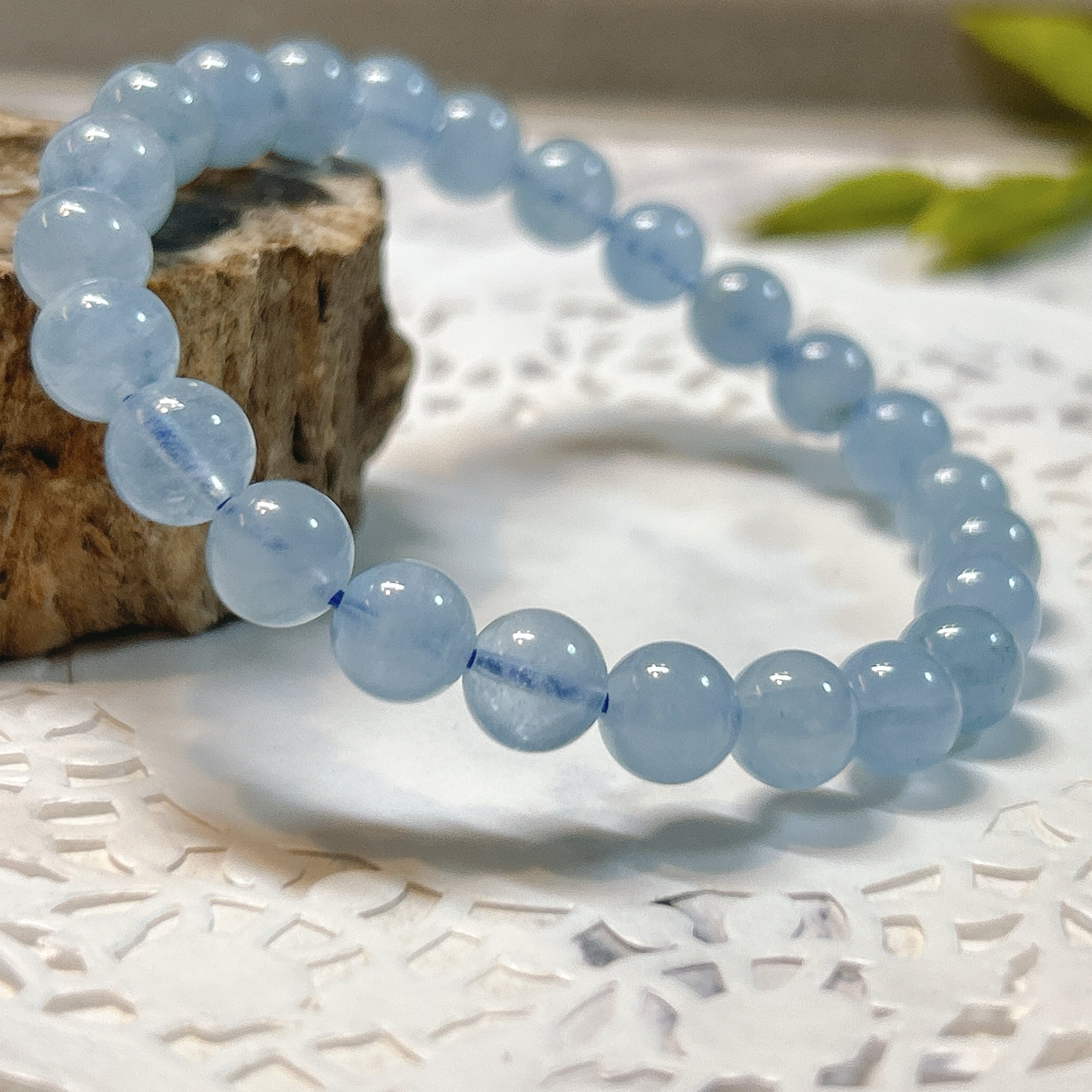 クリスタル天然石 ブレスレット 約17cm 10㎜ アイスクリスタル ブレスレット ヒマラヤ産 ニルヴァーナクォーツ