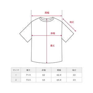 UNISEX T-SHIRT（OVERLAP LOGO）/ WHITE x ORANGE