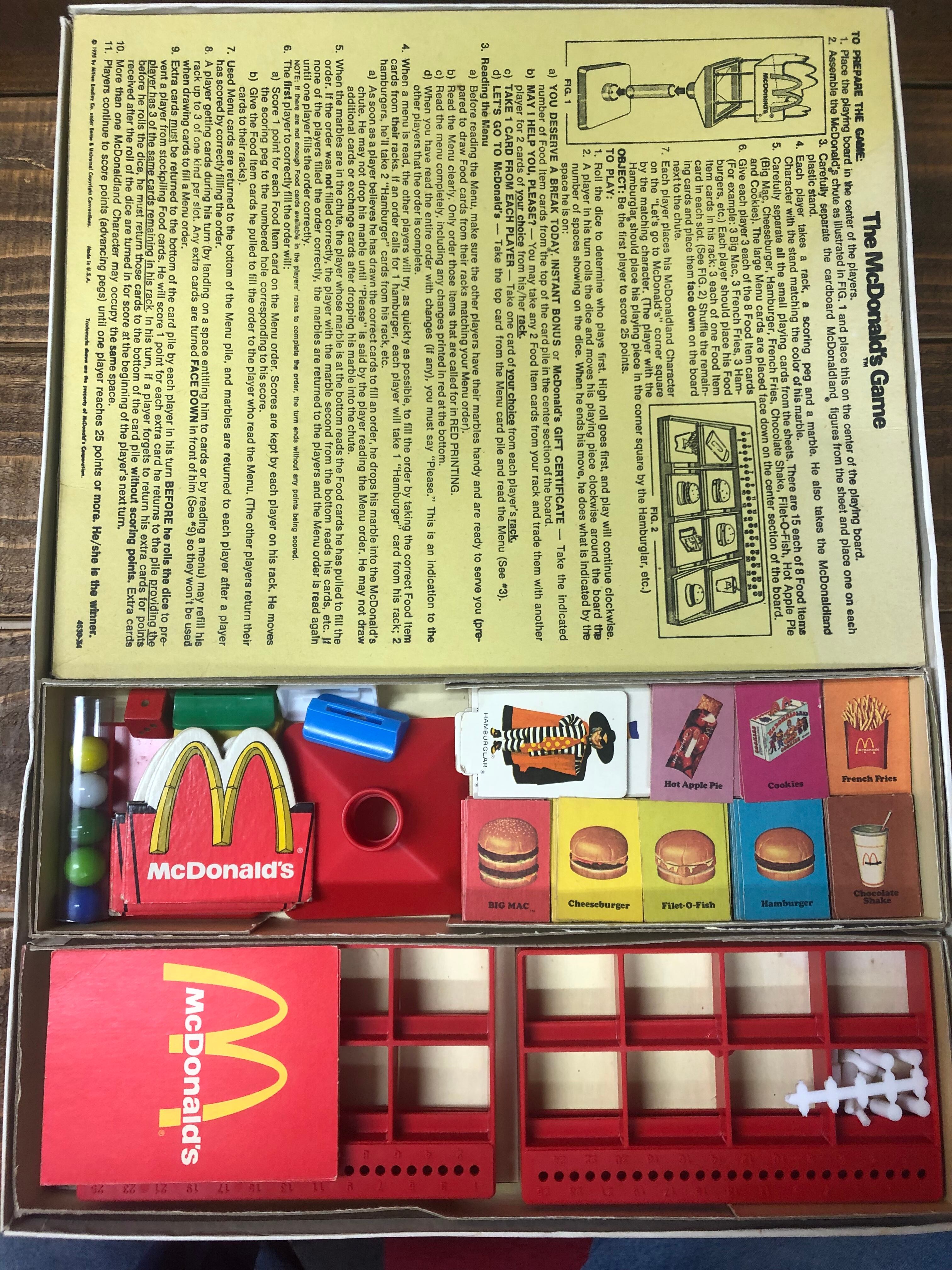 McDonald's Vintage Board Game Box/マクドナルド ボードゲーム Milton