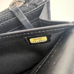CHANEL シャネル マトラッセ ココマーク エナメル 長財布 ブラック A-9806