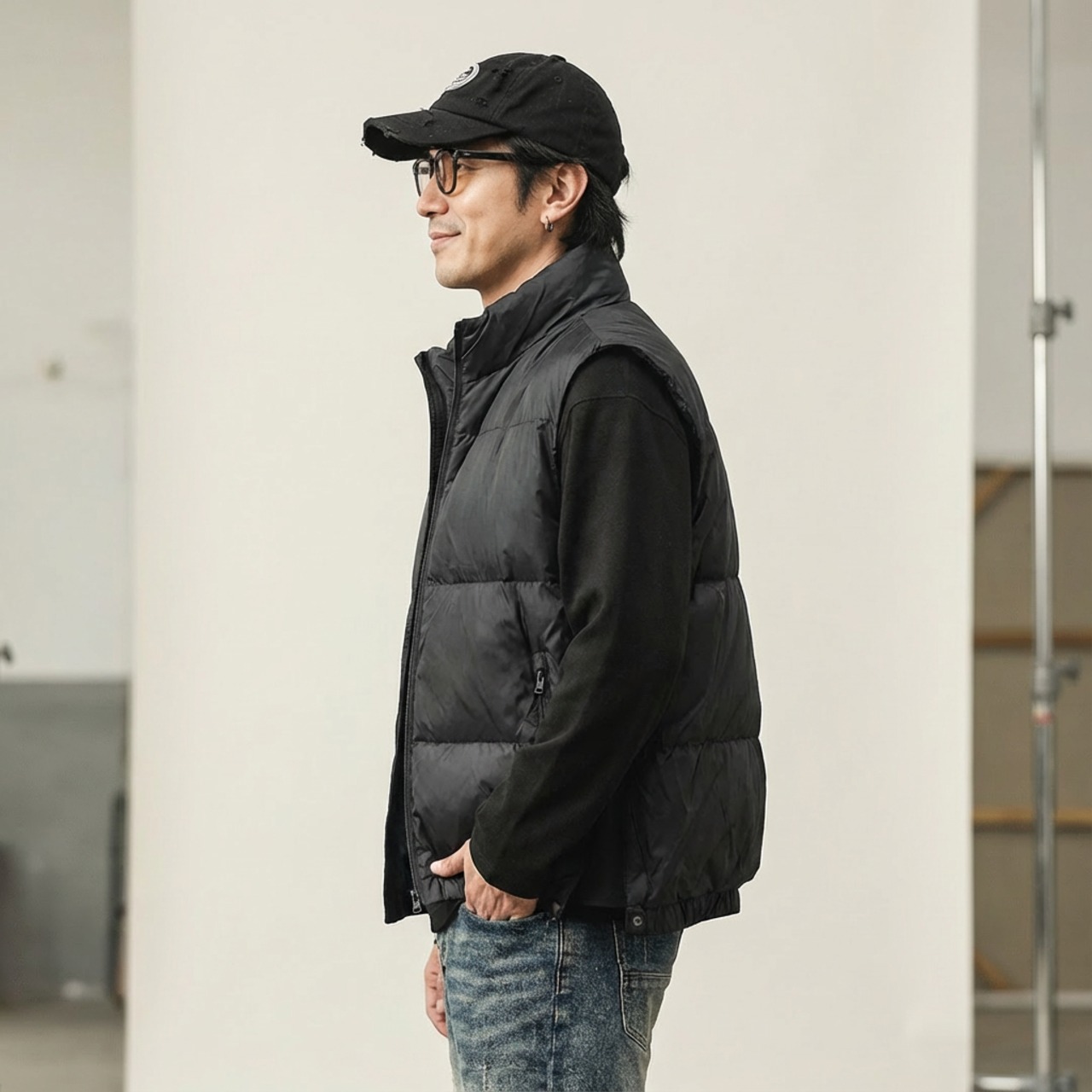 ライトウォームスタンドカラーベスト 　TB1785・画像7