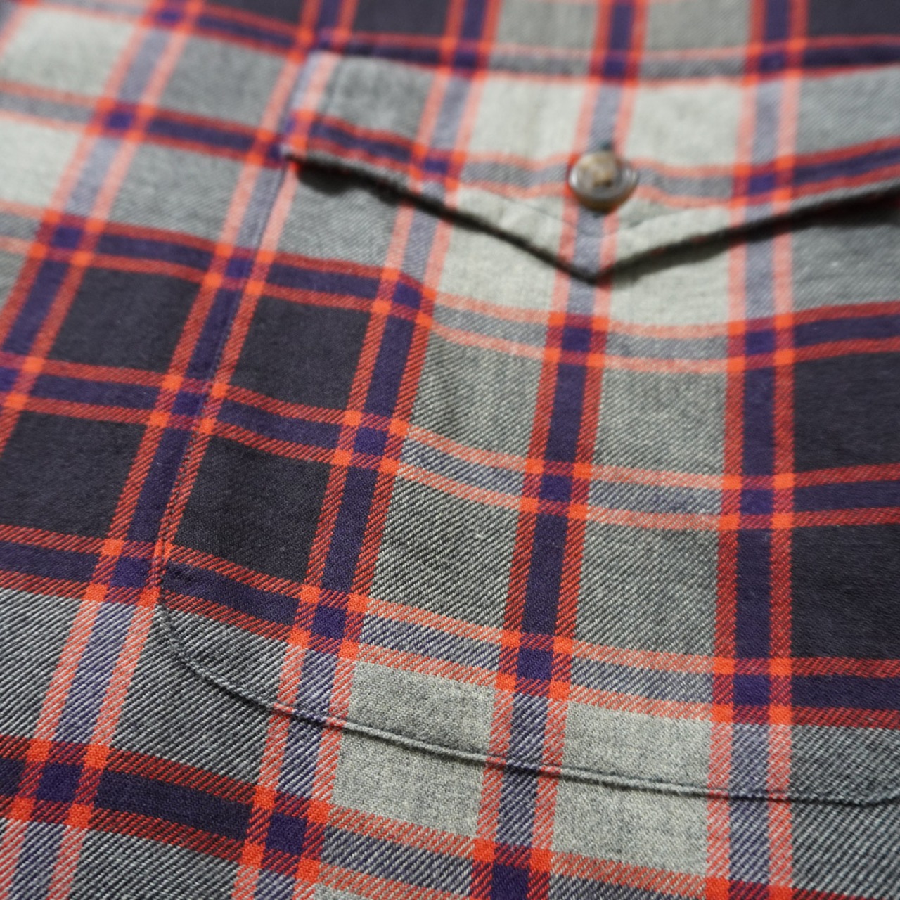 90s RalphLaurenSport Cotton-wool blend open-collar shirt M相当 古着 - 5