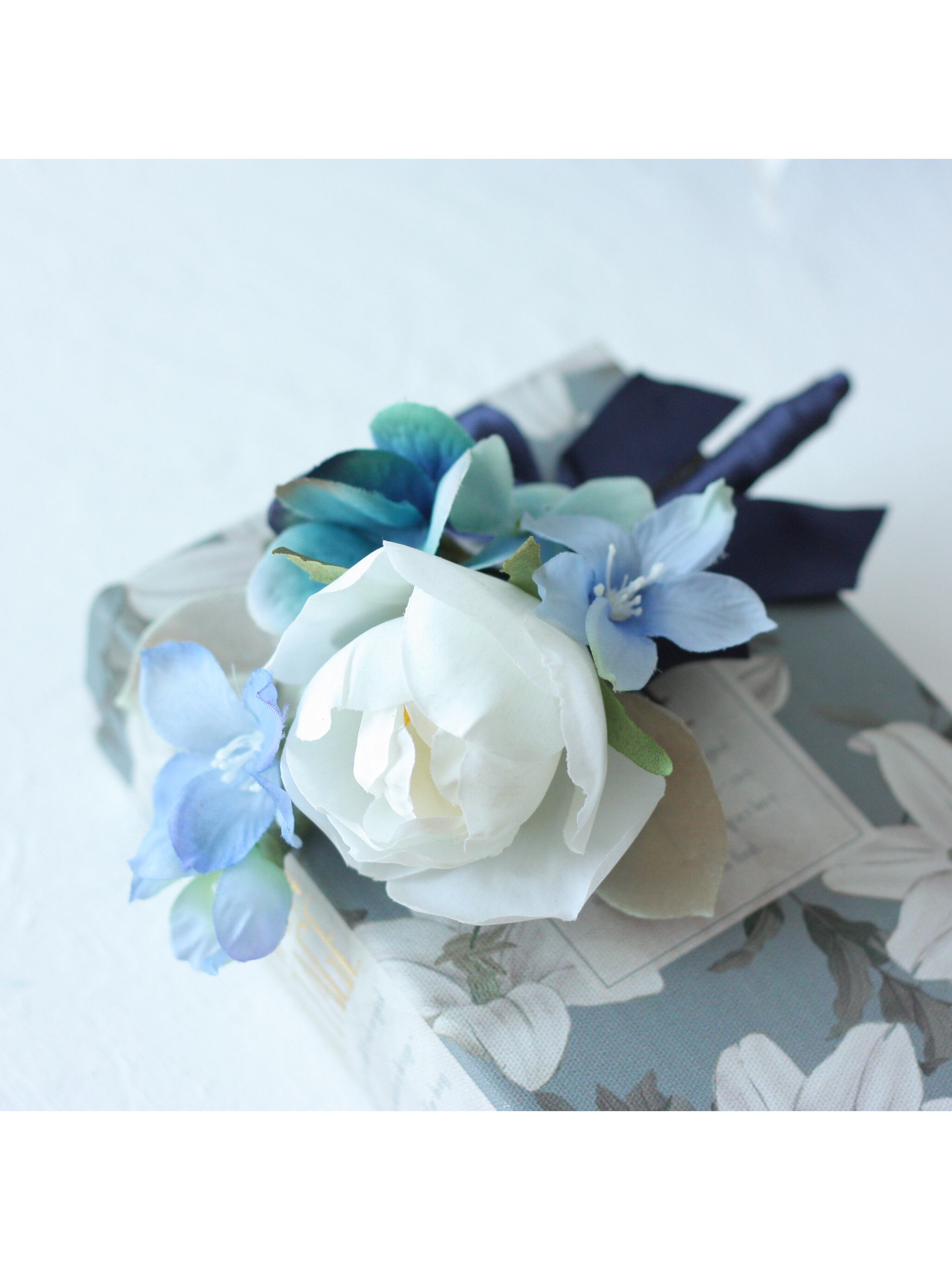 ◇リースブーケ◇&ブートニア◇white & green◇◇◇ 組みたて