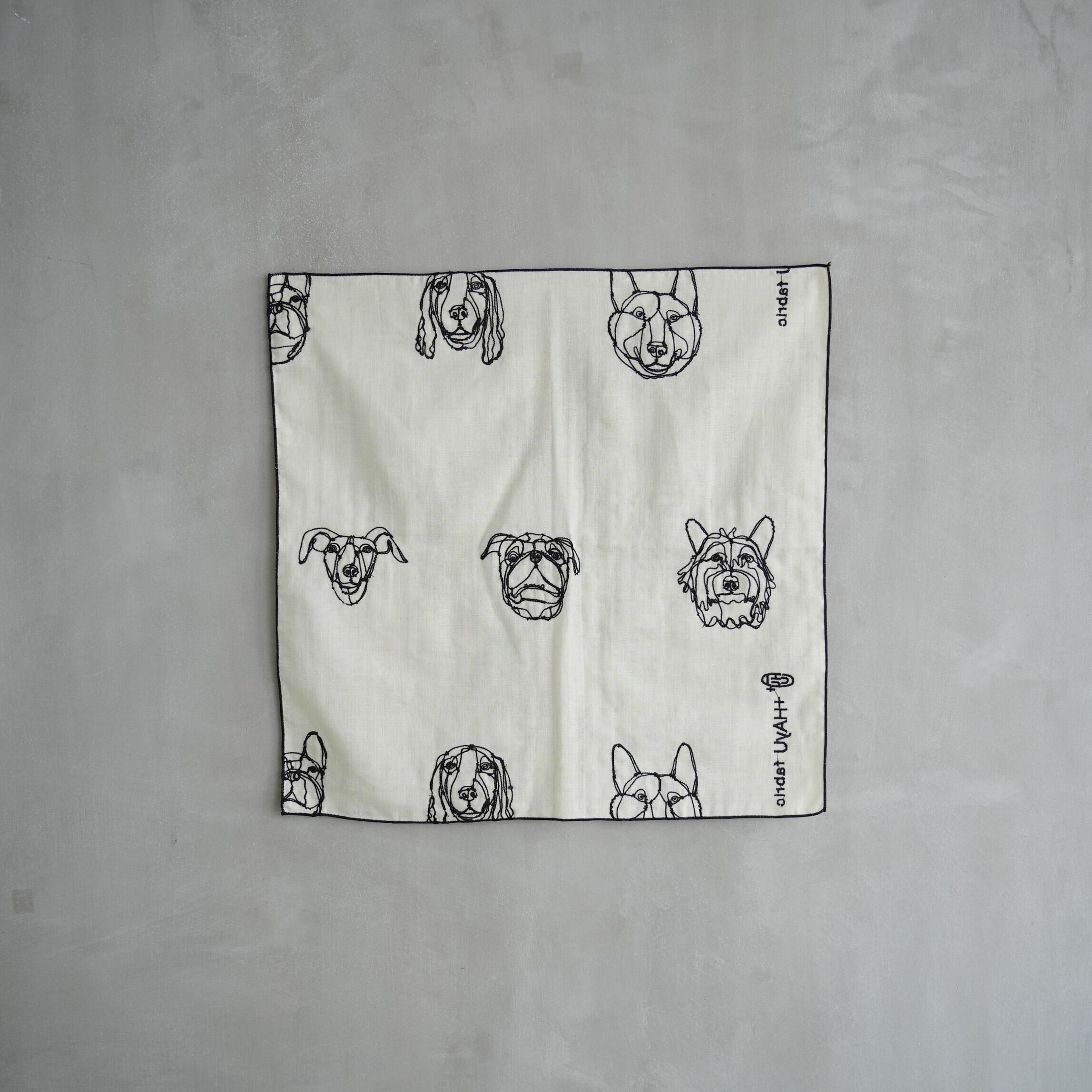 HAyU fabric Handkerchief　Dog