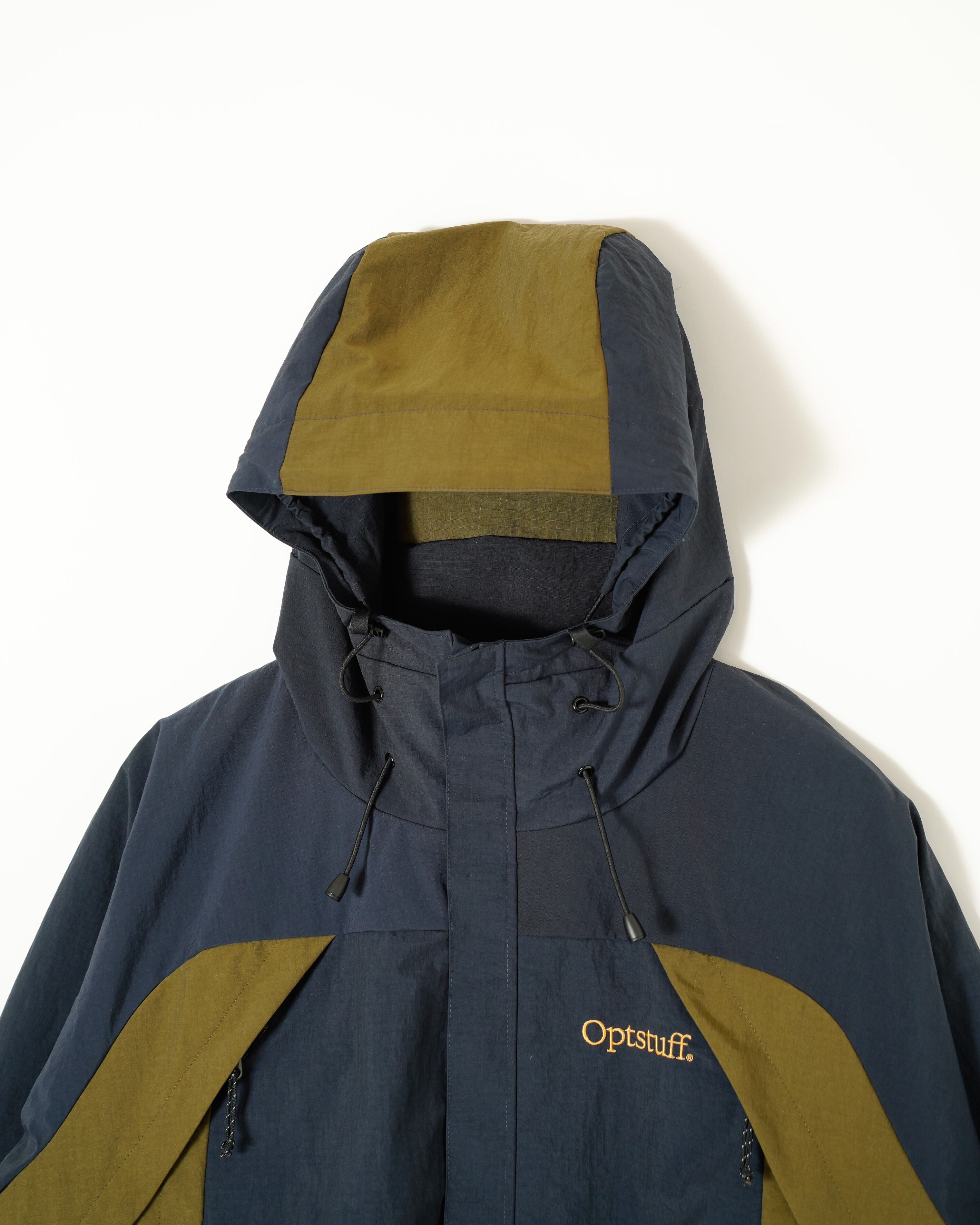 Optstuff Shell Parka (ネイビー×カーキ) Lサイズ Optstuff | 2024.12.04(Wed) 12:00JST 'SHELL PARKA' NAVY × KHAKI M