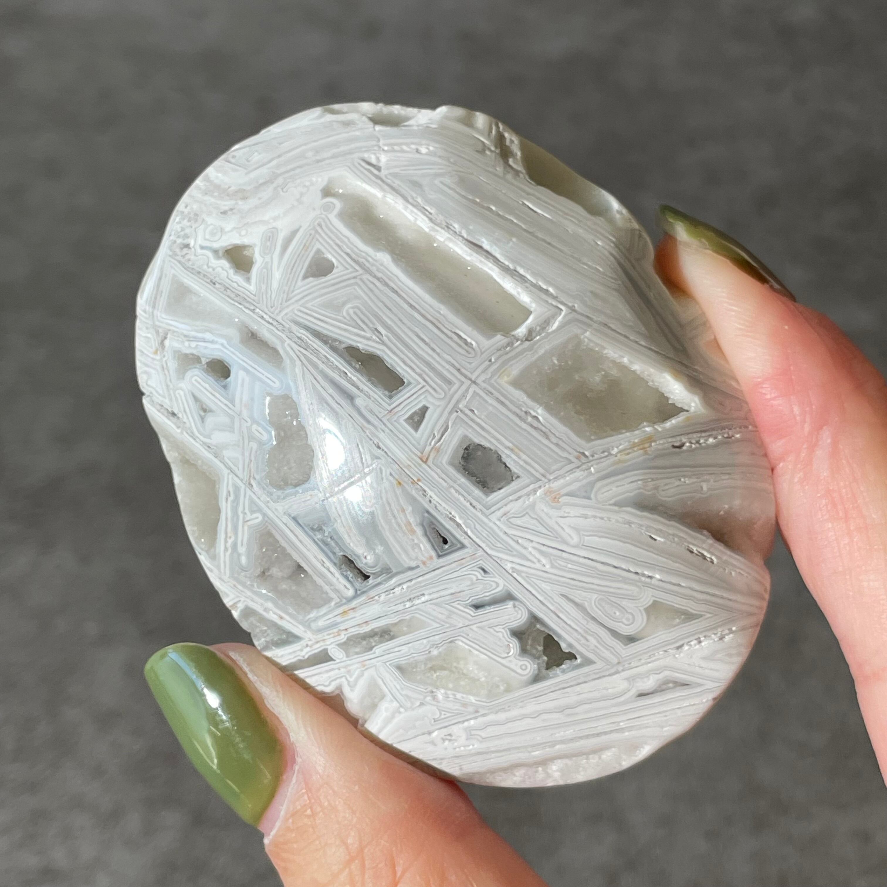 White Crazy Agate ホワイトクレイジーアゲート|palm パーム|天然石 パワーストーン 鉱物 gem stone