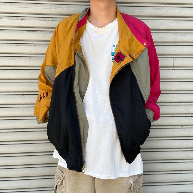 90s JORDAN ライダースデザインナイロンジャケット　ジョーダン　L相当
