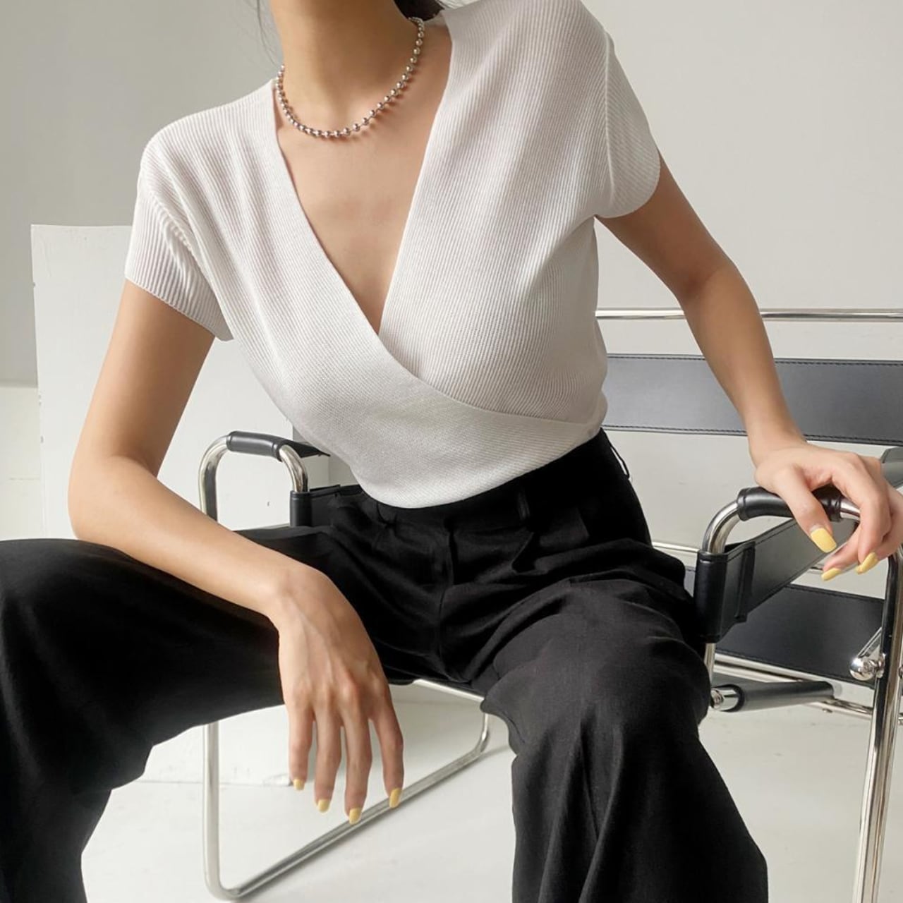 フロント ラップ トップス 2color/3412631