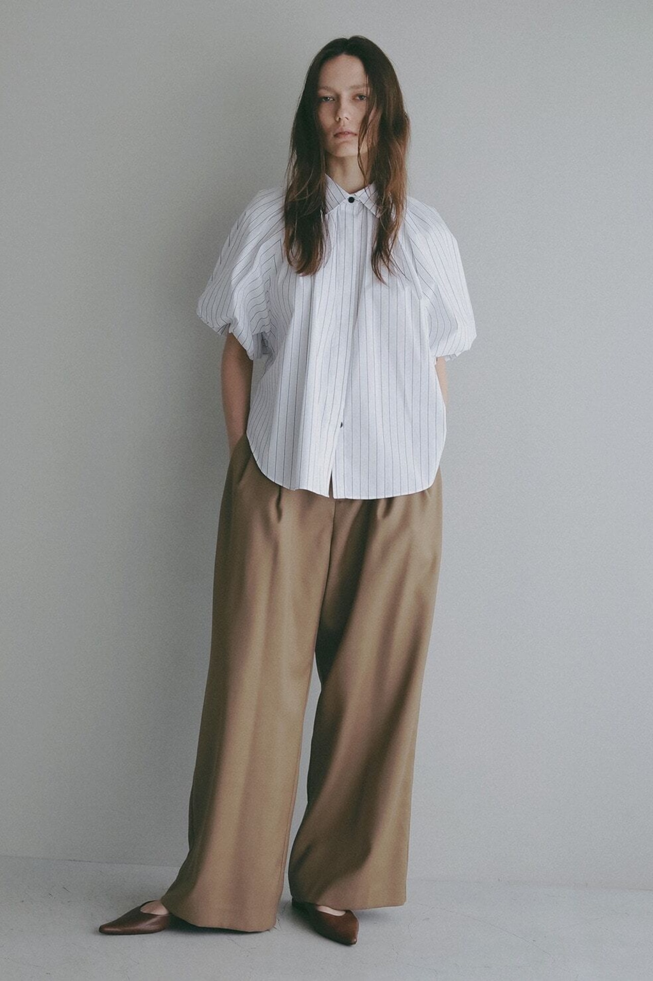 MANOF TUCK PUFF SLEEVE SHIRT