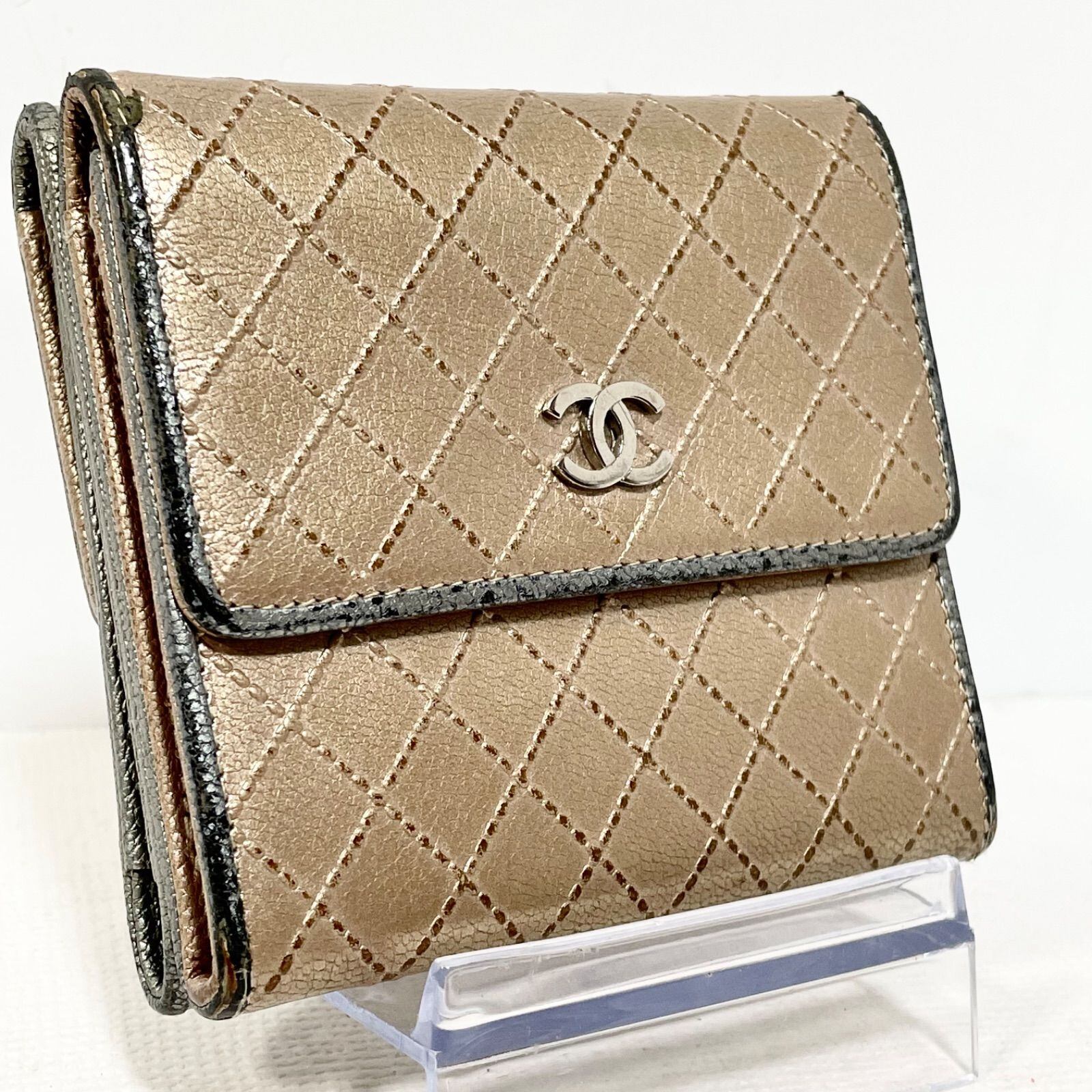 正規品❗️シャネル ビコローレ シャンパンゴールド長財布 CHANEL 本革 シャンパンゴールド長財布 – Vintage Shop Rococo