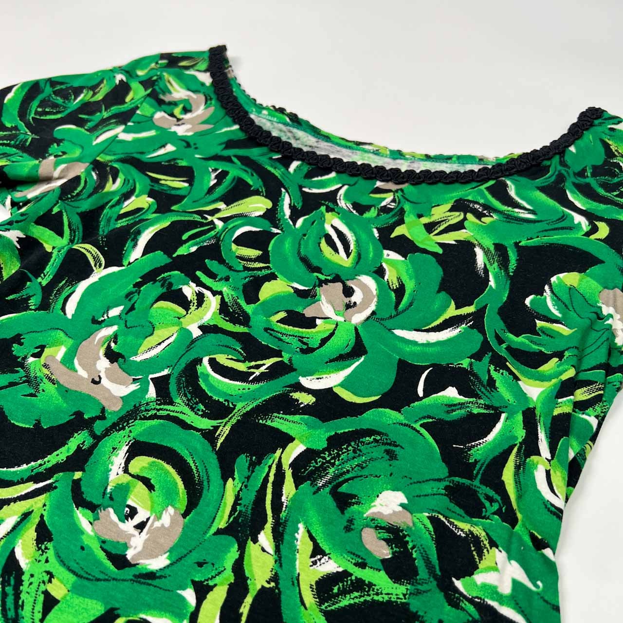 renoma PARIS レノマ パリス 総柄 半袖Tシャツ カットソー サイズ 38 /ビンテージ/グリーン