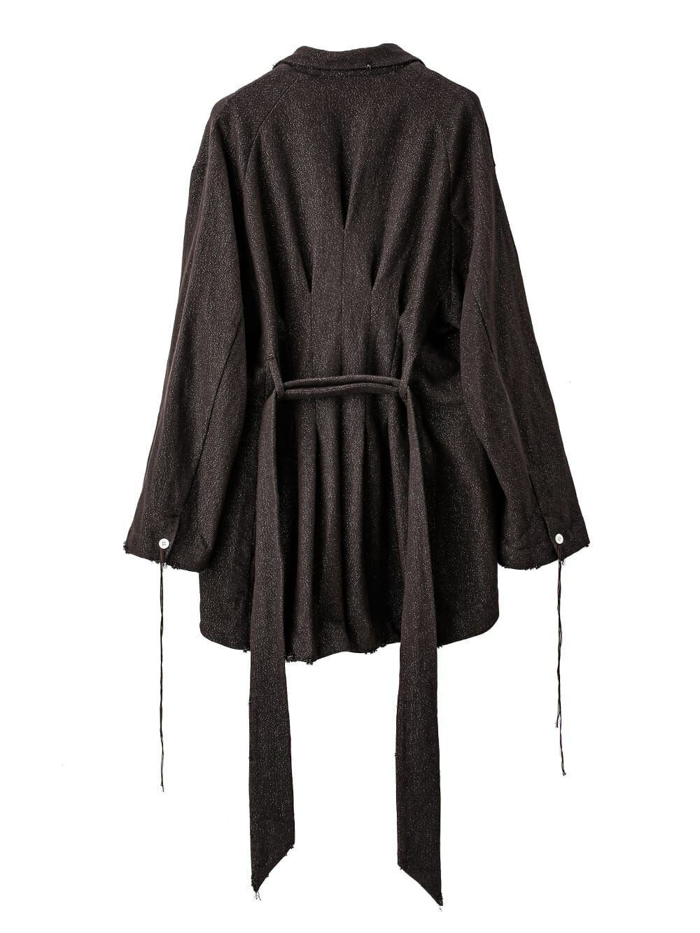 24AW】Midorikawa GLITTER NEL DAMAGE COAT (DARK BROWN LAME) MID24AW 24AW】Midorikawa GLITTER NEL DAMAGE COAT (DARK BROWN LAME) MID24AW