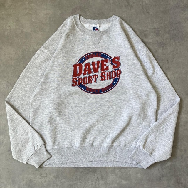 ラッセルアスレチック スウェット 古着 00s 企業ロゴ L グレー 17556