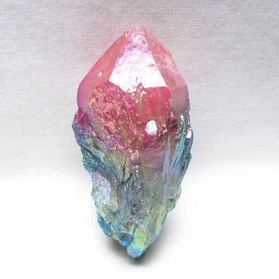 オーラクリスタル 原石 マルチカラー エレスチャル オーラ水晶 一点物 171-8727