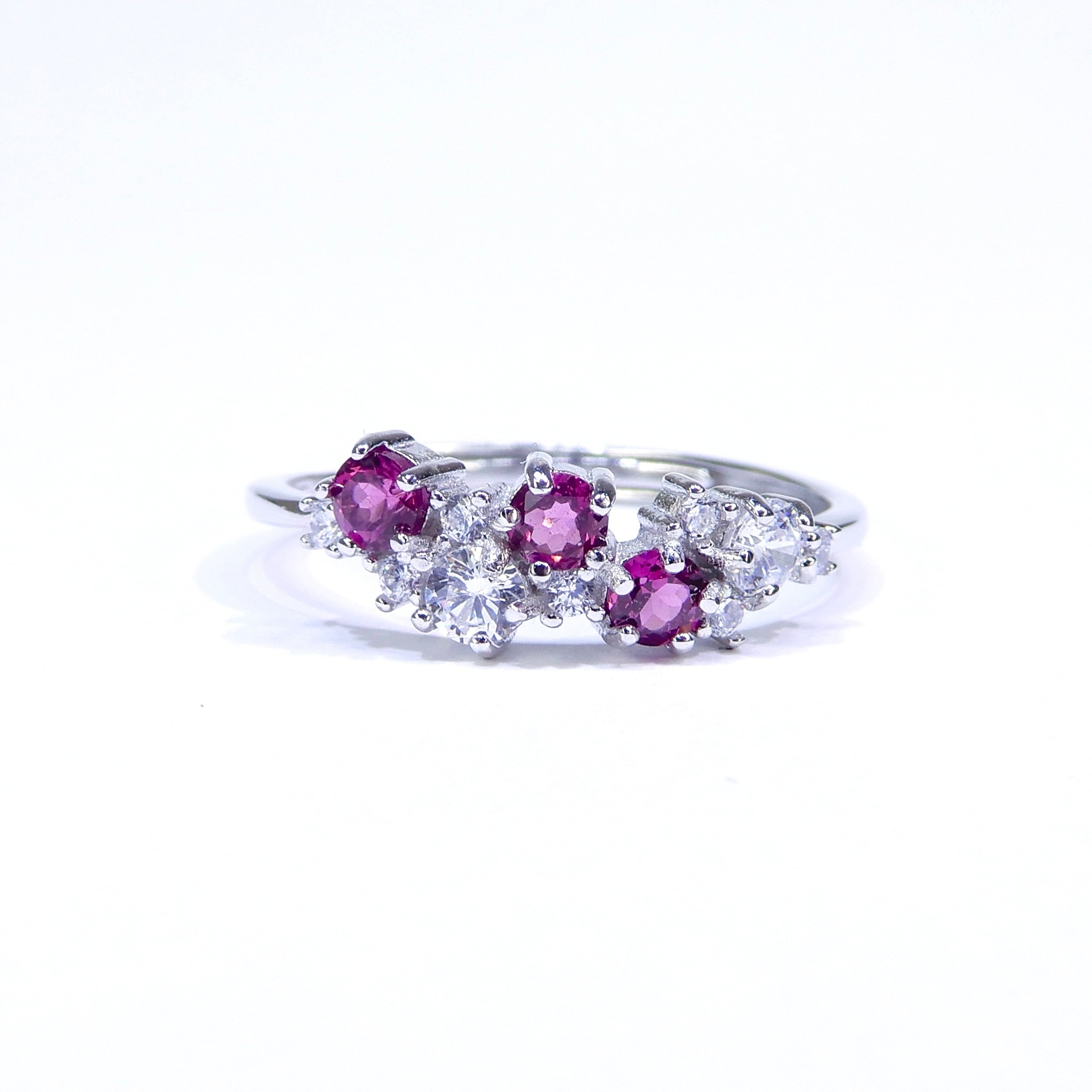 リースRing♦︎ロードライトガーネット♦︎WGカラー《0133》