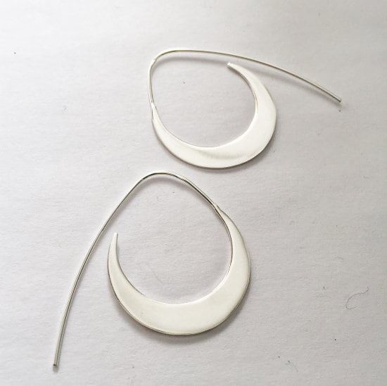 クール 三日月 シルバー ピアス 月星