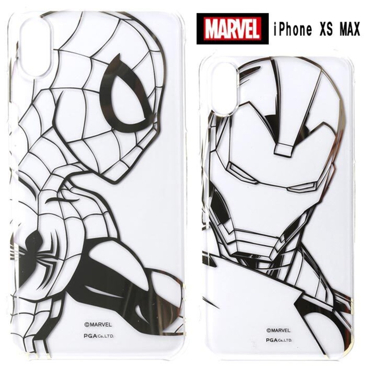 Iphone Xs Max マーベル 箔押し クリアケース Stars